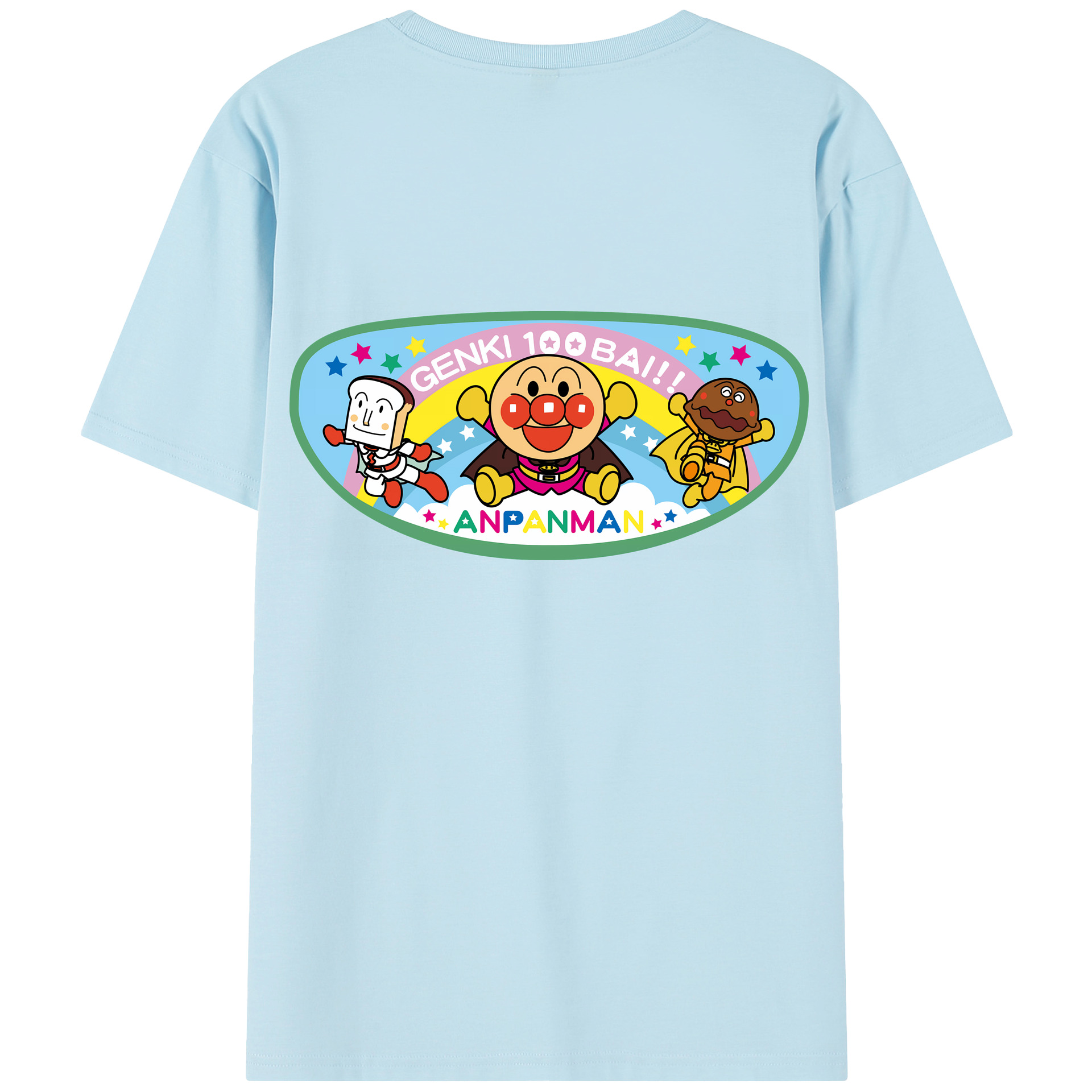 （画像用） アンパンマン Anpanman 綿100％半袖Tシャツ（背面プリント）